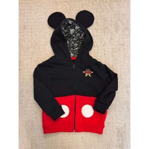 Disney Parks MICKEY MOUSE Ears Zip Up Hoodie/jacket 3T Toddler Boy